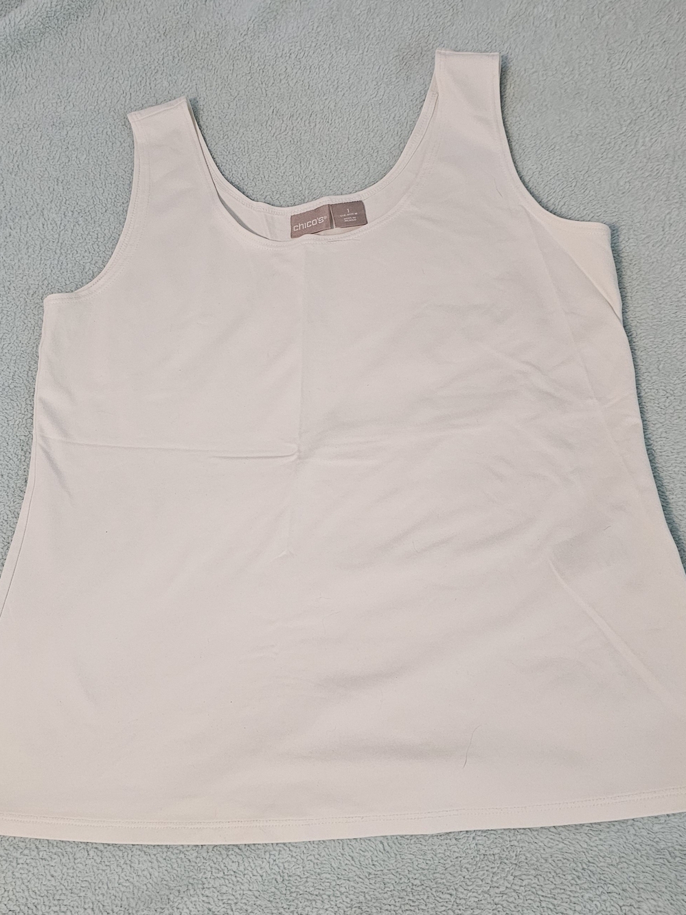 Chico's White Scoop Neck Tank